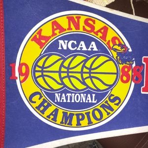 1988 Kansas NCAA Champions Penant